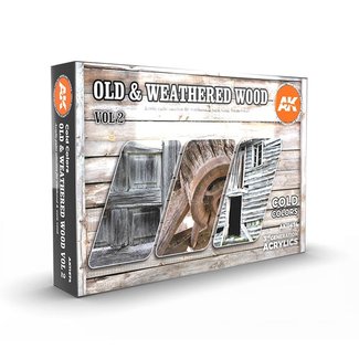 AK interactive Old & Weathered Wood Volume 2 - 6 colors - 17ml - AK11674