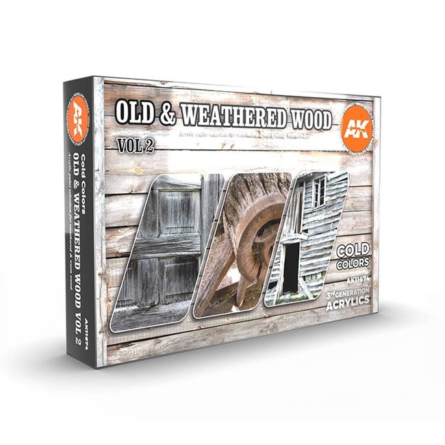 AK interactive AK interactive Old & Weathered Wood Volume 2 - 6 kleuren - 17ml - AK11674