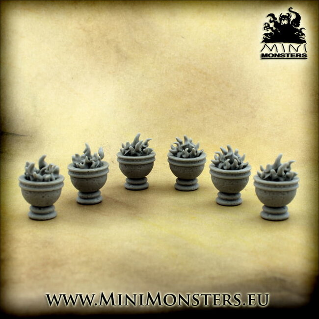 Mini Monsters Mini Monsters Flaming Goblets - 6x - MM-0115