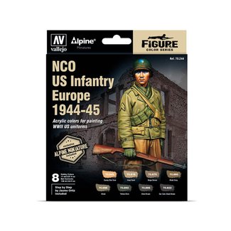 Vallejo Model Color Alpine NCO US Infantry Europe 1944-45 - 8 kleuren - 17ml - 70244