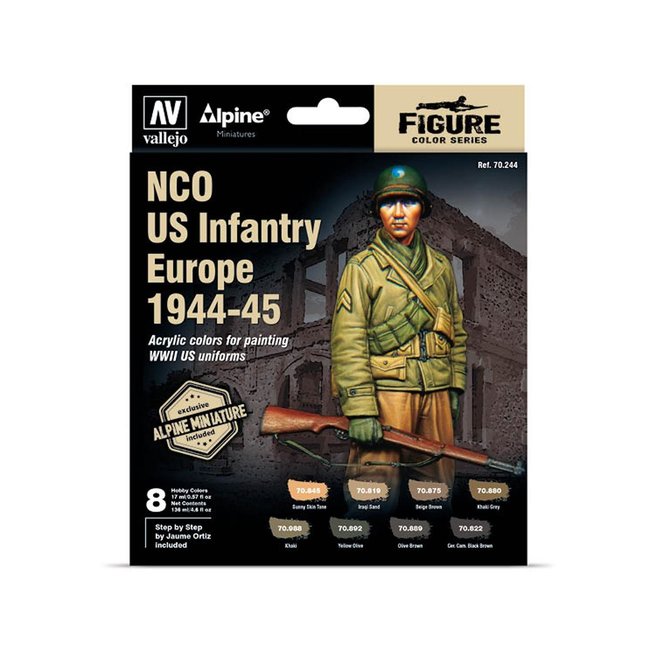 Vallejo Vallejo Model Color Alpine NCO US Infantry Europe 1944-45 - 8 colors - 17ml - 70244