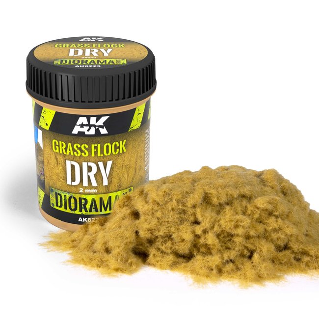 AK interactive Dry Grass Flock 2mm - 250ml - AK8223