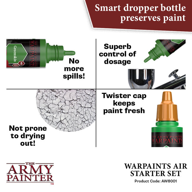 The Army Painter Warpaints Air Starter Set - 12 colors - 18ml - AW8001