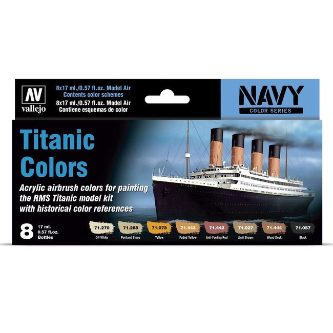 Vallejo Vallejo Model Air Titanic Colors - 8 colors - 17ml - 71646