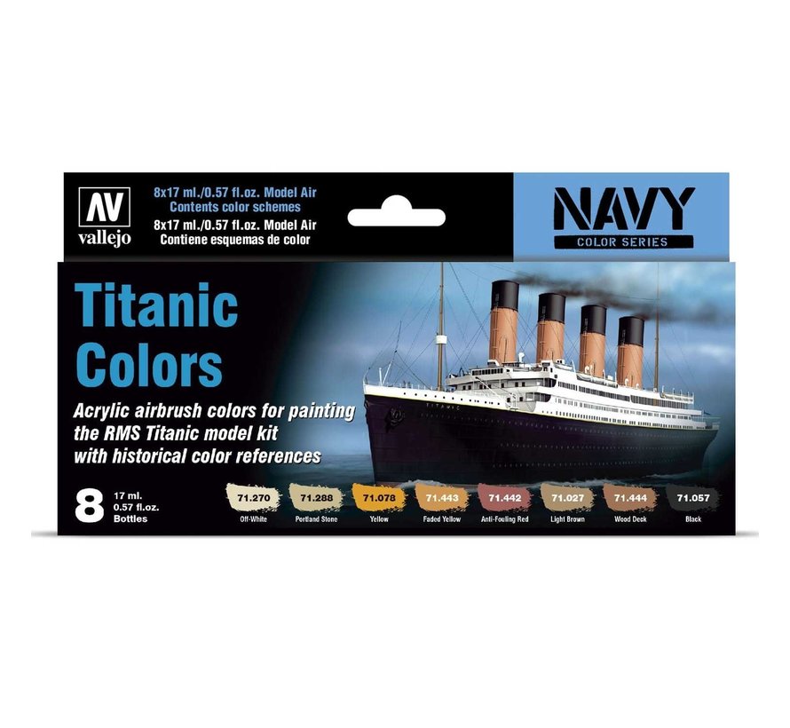 Vallejo Model Air Titanic Colors - 8 colors - 17ml - 71646 - Buy now at ...
