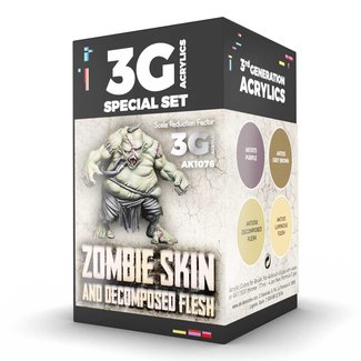 AK interactive Zombie Skin Wargame Color Set - 4 colors - 17ml - AK1076 - image