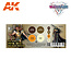 AK interactive Non Metallic Metal Gold Wargame Color Set - 4 colors - 17ml - AK1077