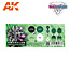 AK interactive Emeralds and Green Gems Wargame Color Set - 4 colors - 17ml - AK1078