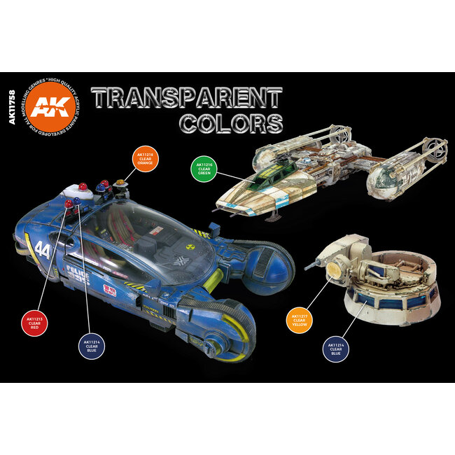 AK interactive Transparant Color 3rd Gen - 6 kleuren - 17ml - AK11758