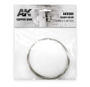 AK interactive Copper Wire 0.45mm x 5 meters Silver Color - AK9305