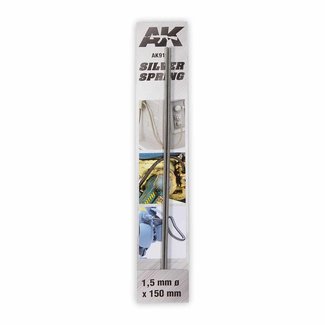 AK interactive Silver Spring 1,5mm x 15cm -2x - AK9194