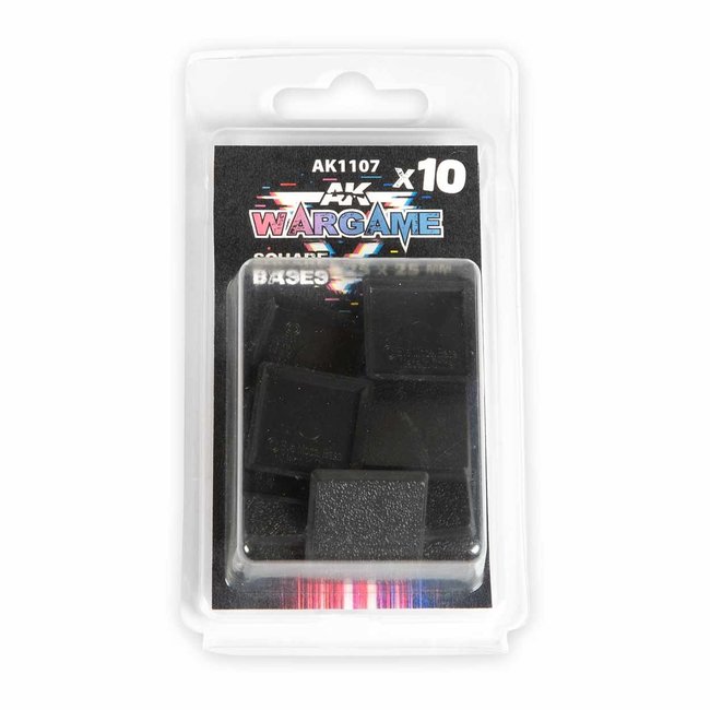 AK interactive Square Base 25mm x 25mm Plastic Wargame Bases - 10x - AK1107