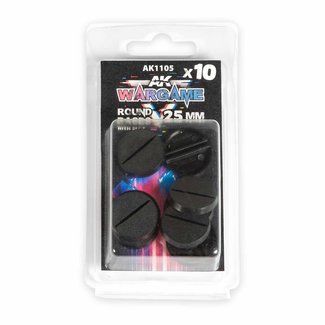 AK interactive Round Base met gleuf 25mm Plastic Wargame Bases - 10x - AK1105 - image