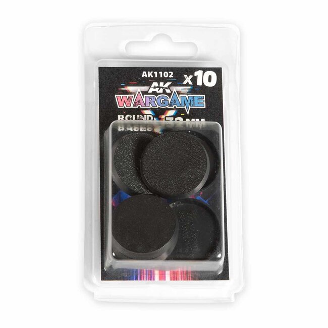 AK interactive Round Base 32mm Plastic Wargame Bases - 10x - AK1102