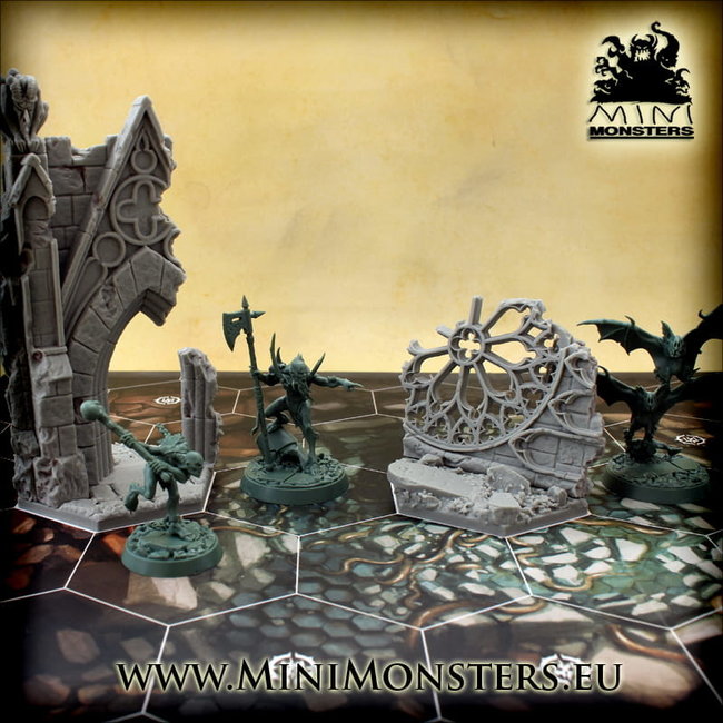 Mini Monsters Hexes Terrains Ruined Cathedral - MM-0113