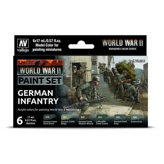 Vallejo WWII German Infantry Set - 6 kleuren - 17ml - 70206