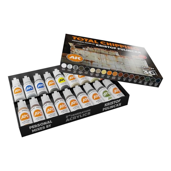 AK interactive Total Chipping Kristof Pulinckx - 18 kleuren - 17ml - AK11767