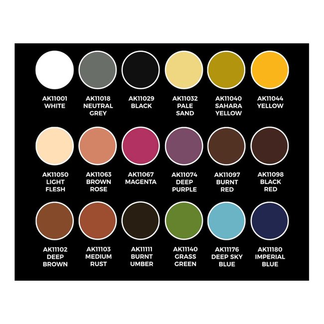 AK interactive Keigo Murakami Personal Mixes Signature Set - 18 kleuren - 17ml - AK11765