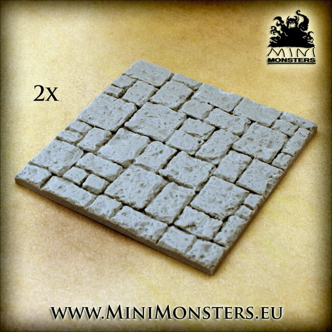 Mini Monsters Stone Floor 9cmx9cm - 2x - MM-0120