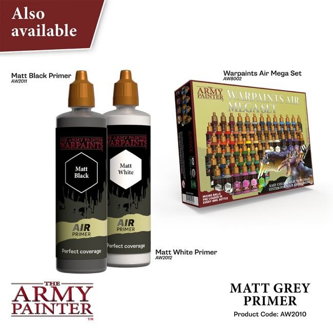 The Army Painter Grey Primer - Warpaints Air - 100ml - AW2010