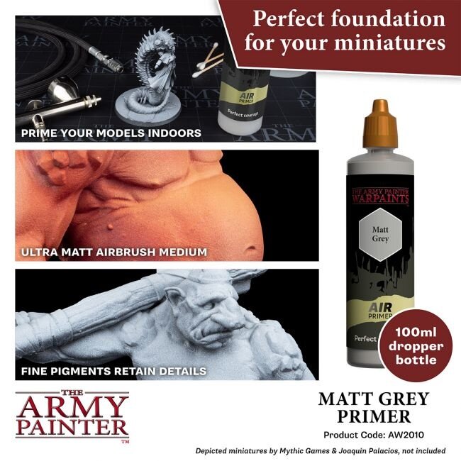 The Army Painter Grey Primer - Warpaints Air - 100ml - AW2010
