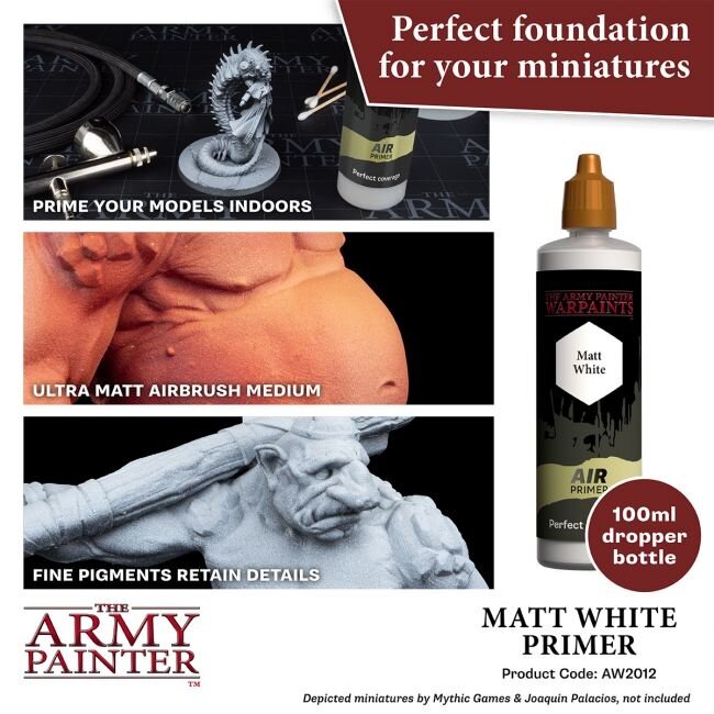 The Army Painter Matt White Primer - Warpaints Air - 100ml - AW2012