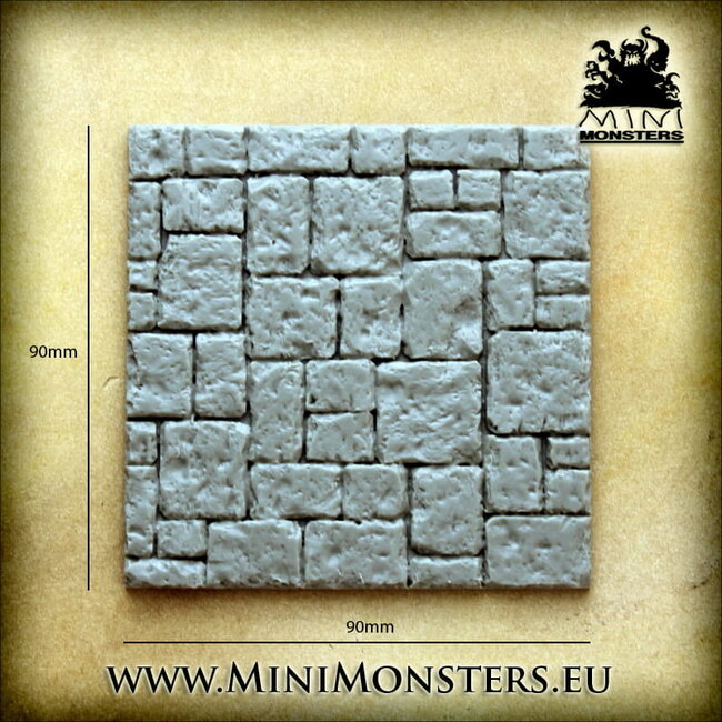 Mini Monsters Stone Floor 9cmx9cm - 2x - MM-0120