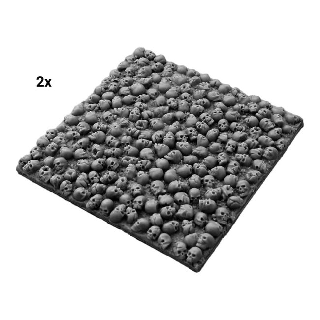 Mini Monsters Skulls Floor/Plates 9cmx9cm - 2x - MM-0122