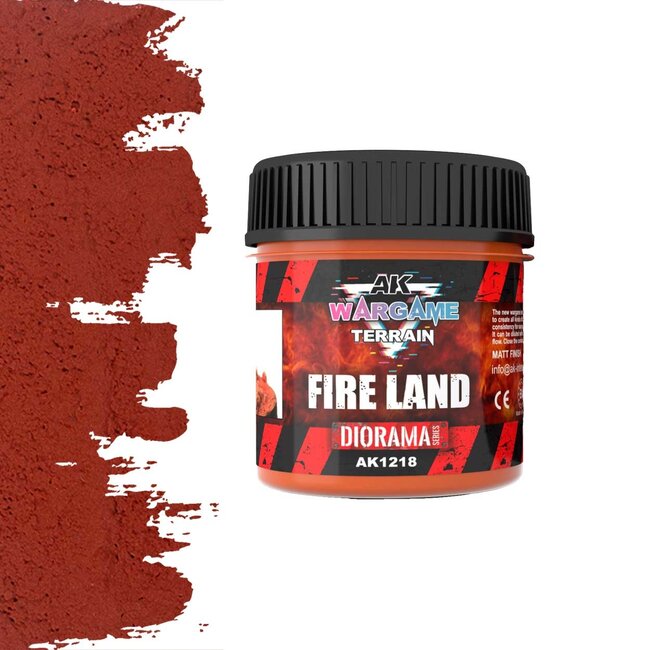AK interactive Fire Land Battle Ground Terrains - 100ml - AK1218