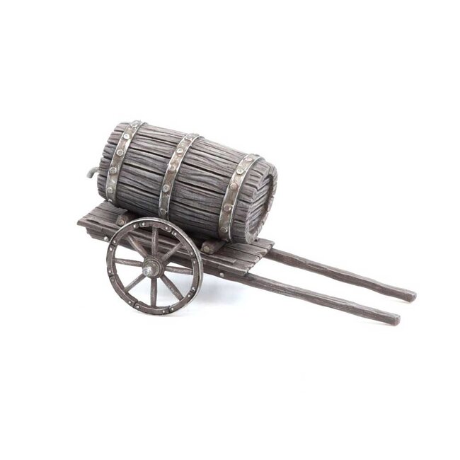 Tabletop-Art Small Cart with Barrel - TTA800035