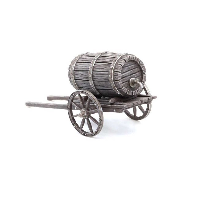 Tabletop-Art Small Cart with Barrel - TTA800035
