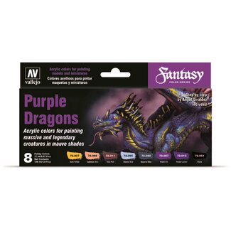 Vallejo Purple Dragons by Angel Giraldez -  8 kleuren - 17ml - VAL-72305