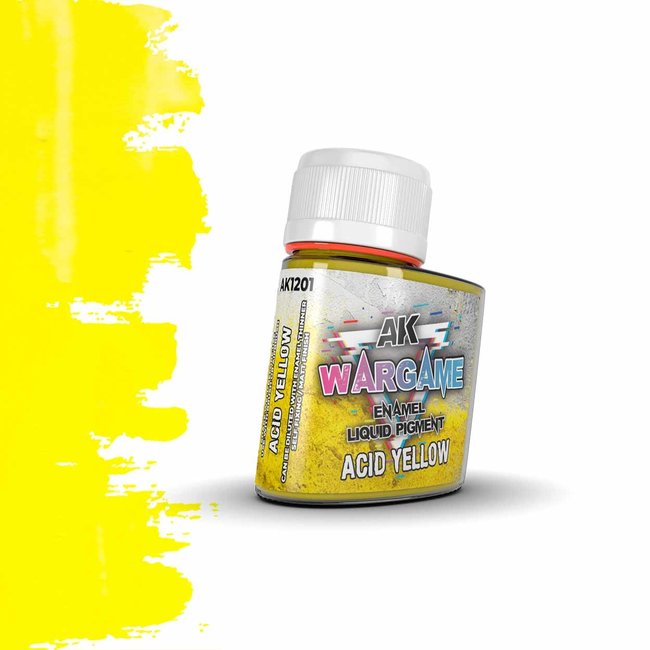 AK interactive Acid Yellow Enamel Liquid Pigment - 35ml - AK1201