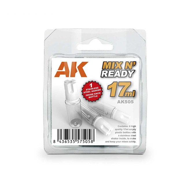 AK interactive Mix n' ready empty pots - 6x - 17ml - AK505