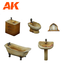 AK interactive Bathroom Set Wargame Set - 10x - AK1354