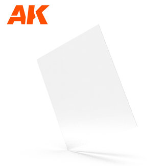 AK interactive Clear Organic Glass Acrylic sheet - 0,2mm - 245xz195mm - 1x - AK6585