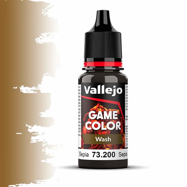 Vallejo Game Color Wash Sepia Shade - 18ml - 73200