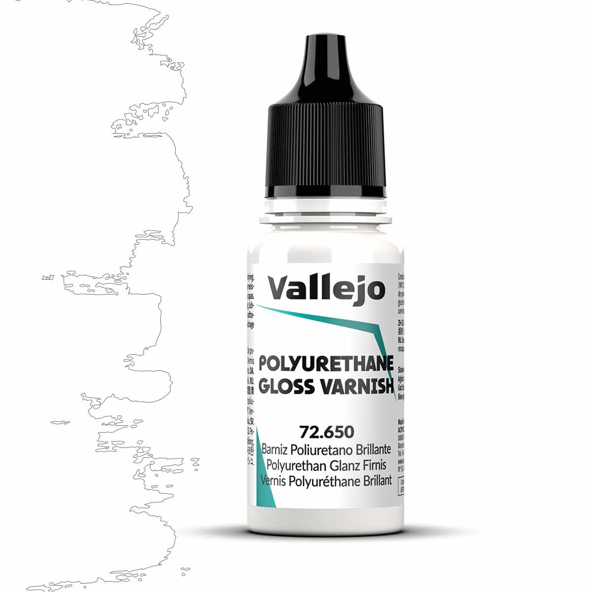 Vallejo Polyurethane Gloss Varnish 18ml 72650 Buy now at Scenery