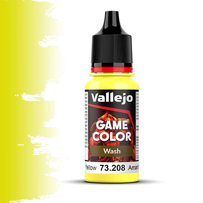 Vallejo Game Color Wash Yellow  - 18ml  - 73208