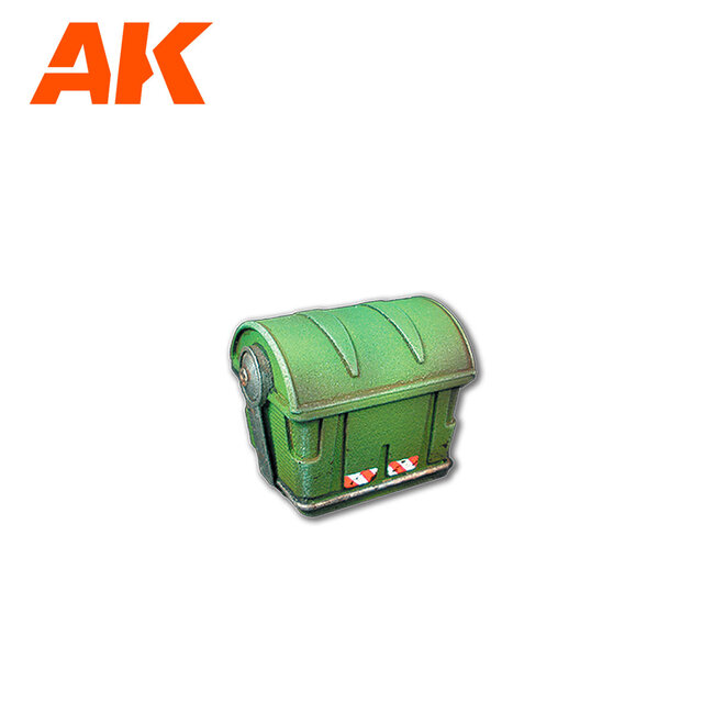 AK interactive Trashbins Scenography Wargame Set - 30-35mm - 9x - AK1362