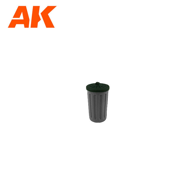 AK interactive Trashbins Scenography Wargame Set - 30-35mm - 9x - AK1362