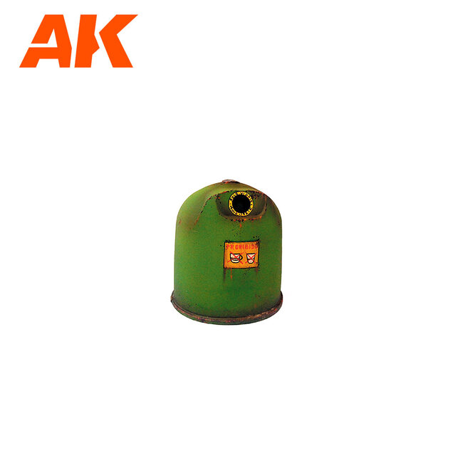 AK interactive Trashbins Scenography Wargame Set - 30-35mm - 9x - AK1362
