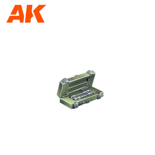 AK interactive Weapon Cases Scenography Wargame Set - 30-35mm - 10x - AK1361