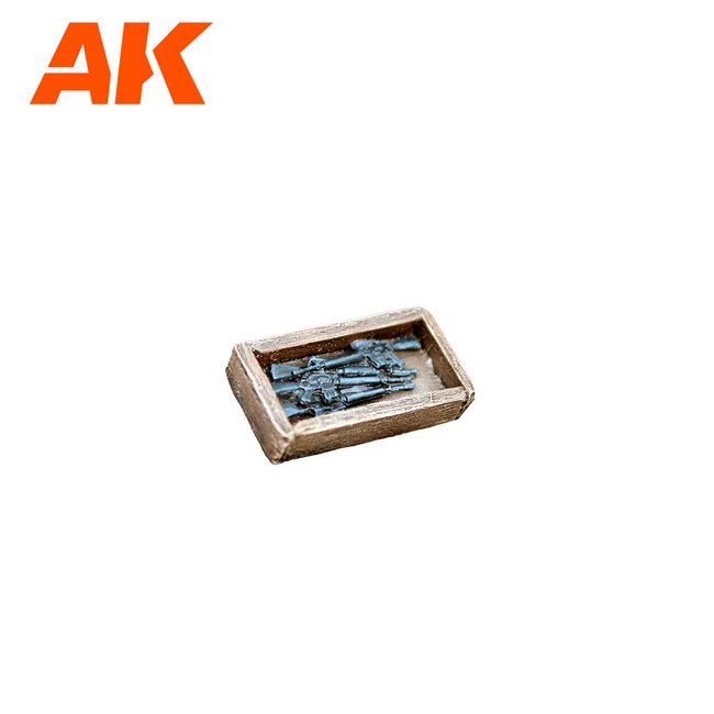 AK interactive Weapon Cases Scenography Wargame Set - 30-35mm - 10x - AK1361