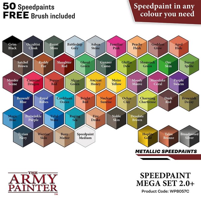 The Army Painter Speedpaint Mega Set 2.0 - 50 kleuren - 18ml - WP8057
