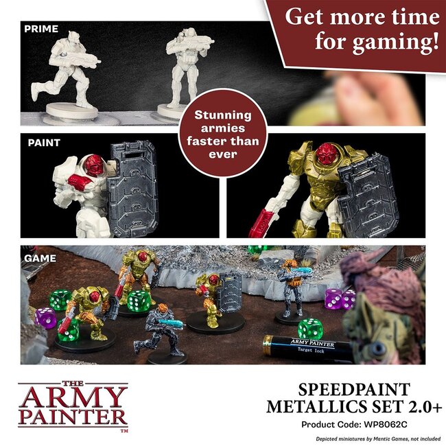 The Army Painter Speedpaint Metallic Set 2.0 - 10 kleuren - 18ml - WP8062