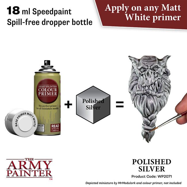 The Army Painter Polished Silver - Speedpaint - 18ml - WP2071