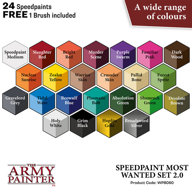 The Army Painter Speedpaint Most Wanted Set 2.0 - 24 colors - 18ml - WP8060