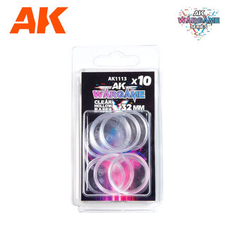 AK interactive Round Clear Hollow Base 32mm - 10x - AK1113