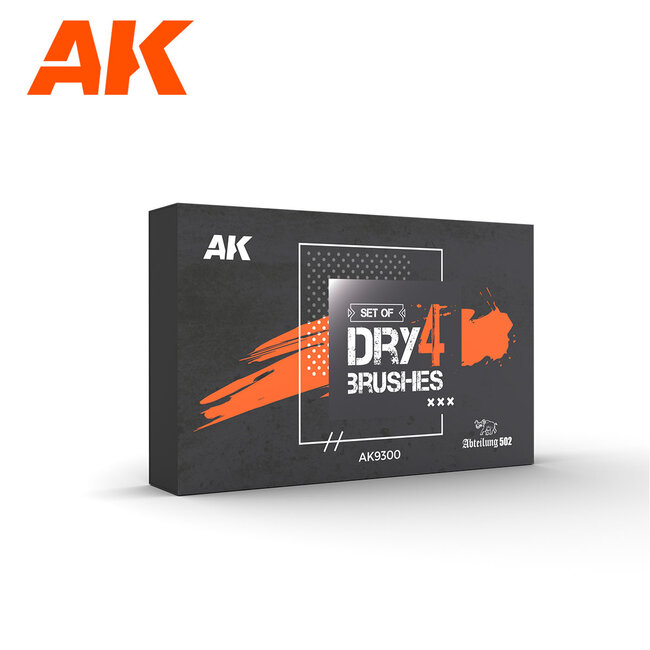 AK interactive Dry Brushes Set - 4x - AK9300